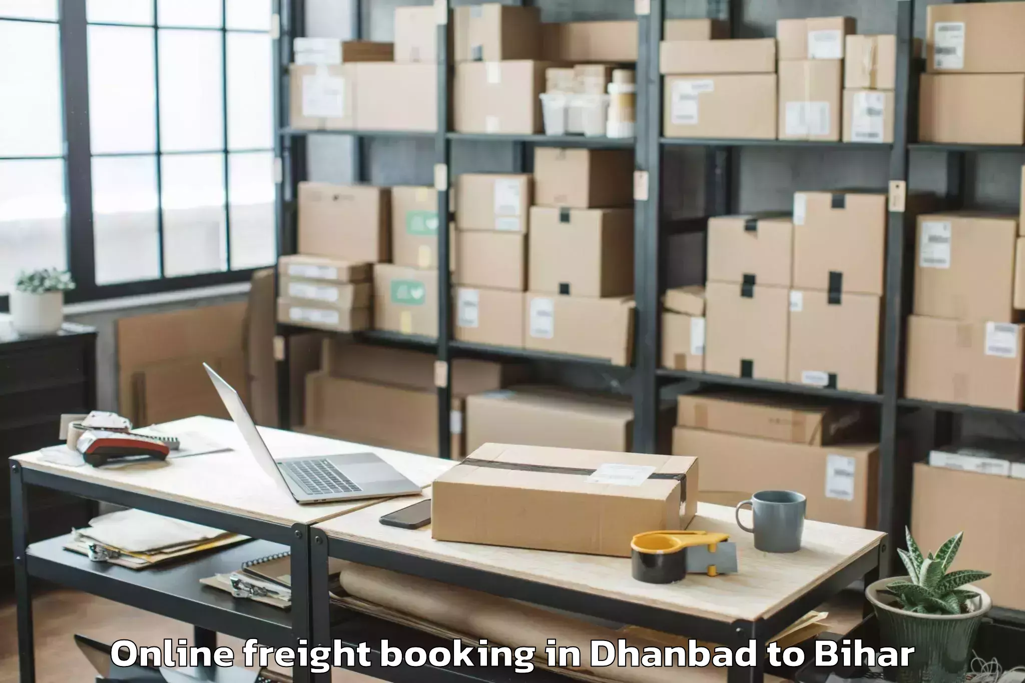 Trusted Dhanbad to Begusarai Online Freight Booking